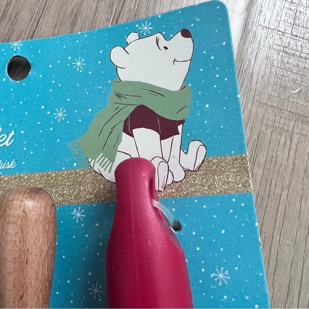 Disney Winnie the Pooh Christmas 3 Piece Baking‎ Set - Spatula Rolling Pin Whisk